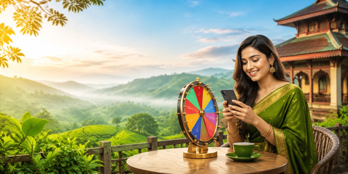 সিলেটের চা বাগানে ch3 লাকি ড্র ইভেন্টের দৃশ্য